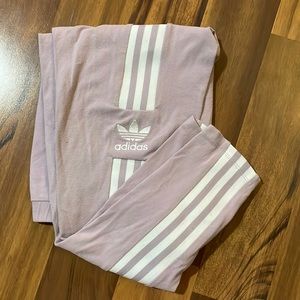 Lilac adidas leggings